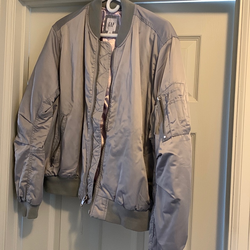 Gap - Silver Bomber Jacket - Barely Worn - Size L